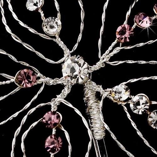Classic Crystal Pin – Silver Flower Hair Edition #1392