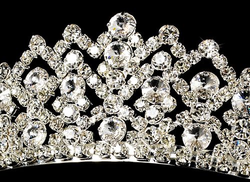 Luxe Rhinestone Tiara – Silver Edition #0555