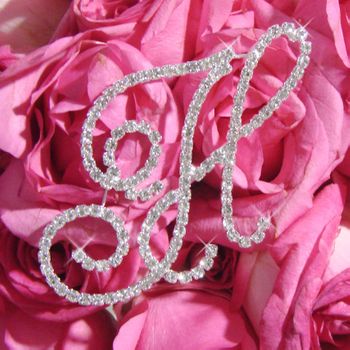 Regal Pearl Pin – Crystal Letter H Edition #1215