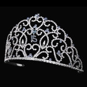 Royal Sweet 15 Quincea Era Silver Headpiece Covered In Clear Light Blue Rhinestones 251 31 8D41A79B 37Ee 4Be6 Abcc A44D9Bddaa61