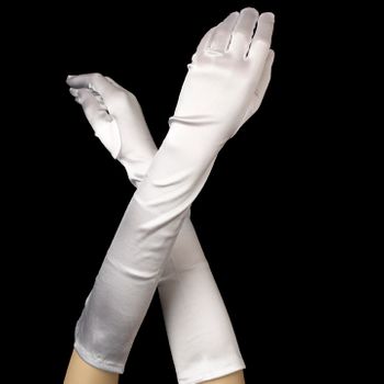 Timeless Ivory Lace Gloves – Gold Edition #0174