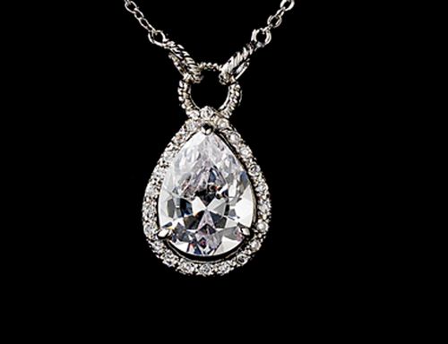 Silver Clear Cubic Zirconia Necklace N 2729 91
