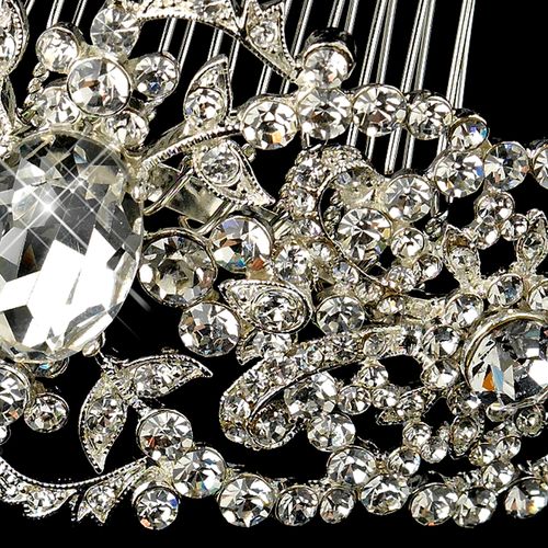 Couture Floral Comb (Special Order) – Silver Edition #1194