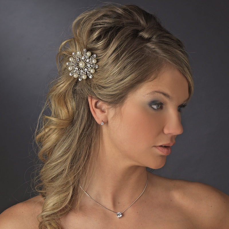 Silver Ivory Pearl Brooch 144 69