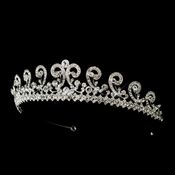 Silver Rhinestone Bridal Tiara Headpiece Headpiece 953 22