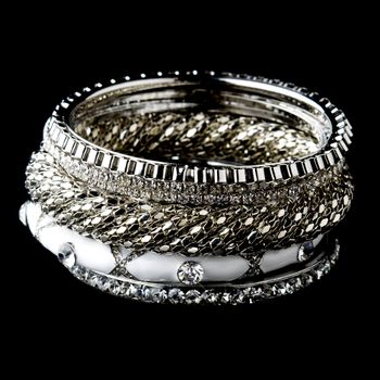 Timeless Rhinestone Piece – White & Silver Edition #1142