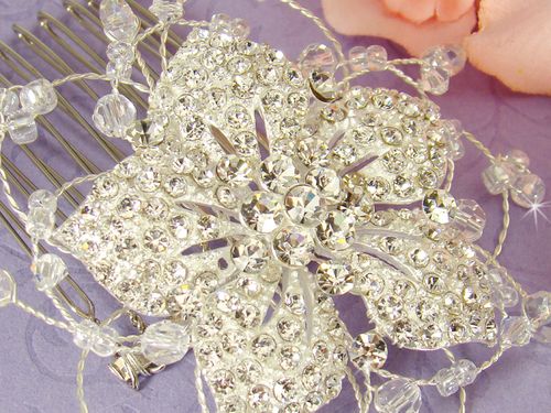 Stunning Crystal Brooch Hair Accent Comb 8217 140