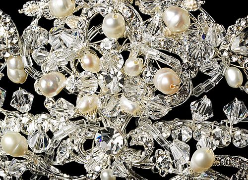 Swarovski And Freshwater Pearl Bridal Tiara Hp 7825 73 1