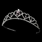 Sweet 15 Quincea Era Tiara Covered In Clear Lavender Rhinestones 460 28