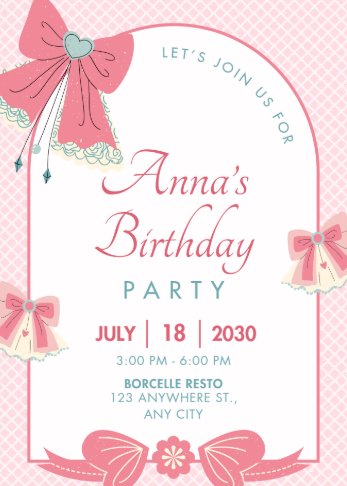 Girl Birthday Party Invitations