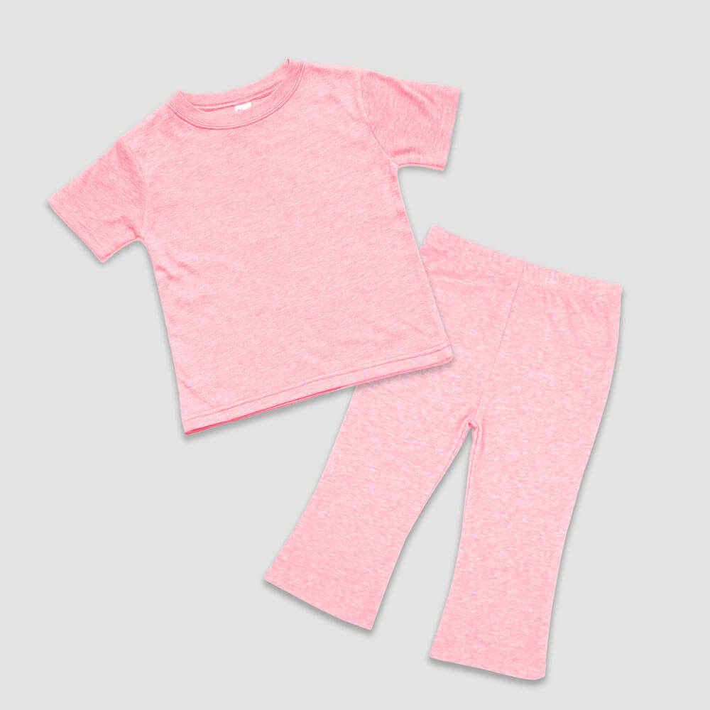 Luxe Baby Flare Pants and Short Sleeve T-Shirt Set Black additional image 1