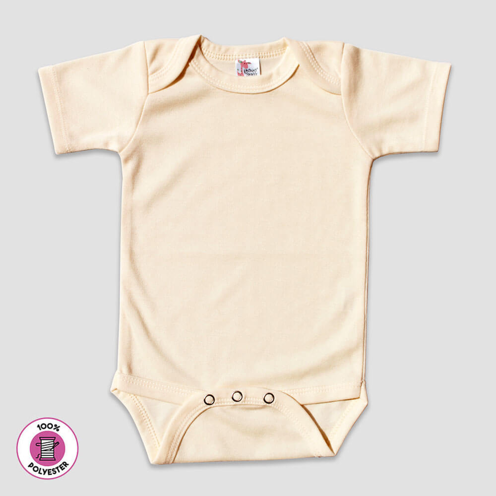 Baby Short Sleeve One-Piece Onesies - 100% Polyester White additional image 1