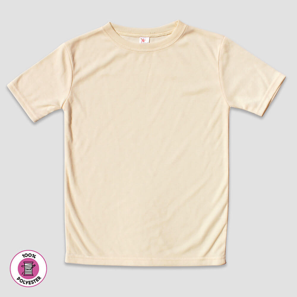 Youth Short Sleeve T-Shirts – 100% Polyester Silver additional image 1